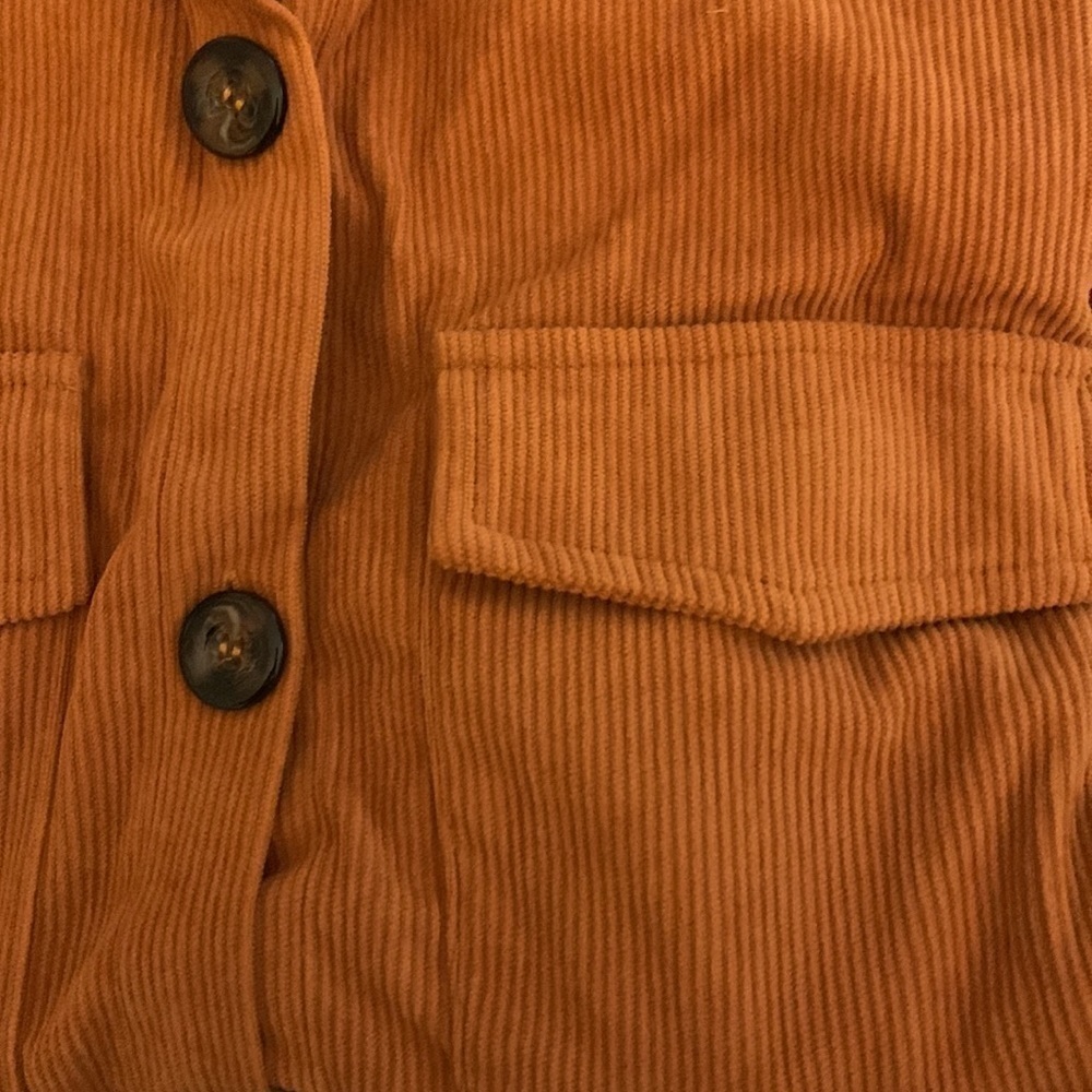 corduroy button down long sleeve jacket - Picture 9 of 9